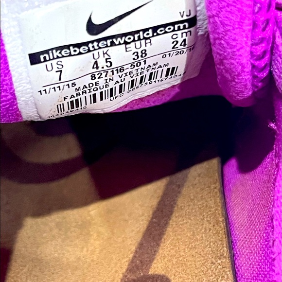 Nike Sneakers Size 7 Purple in Color - Picture 4 of 5